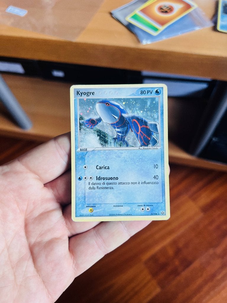Kyogre 6/106 Holo Ex Emerald Pokemon, Verzenden, Zo goed als nieuw, Losse kaart, Foil