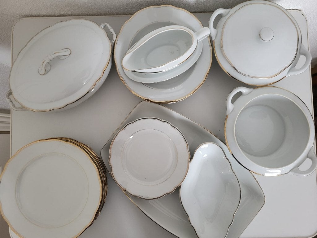 12 delig porseleinen servies van het merk Kahla, Ophalen, Overige merken, Klassiek, Zo goed als nieuw