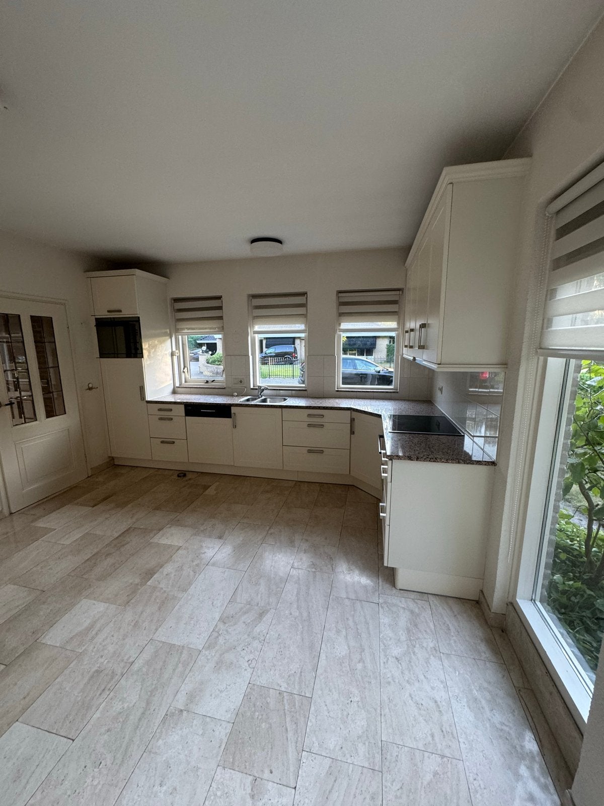 Complete Hoekkeuken met Siemens Oven en Bosch Vaatwasser, Huis en Inrichting, Gebruikt, Wit, Hoekkeuken, Graniet of Steen