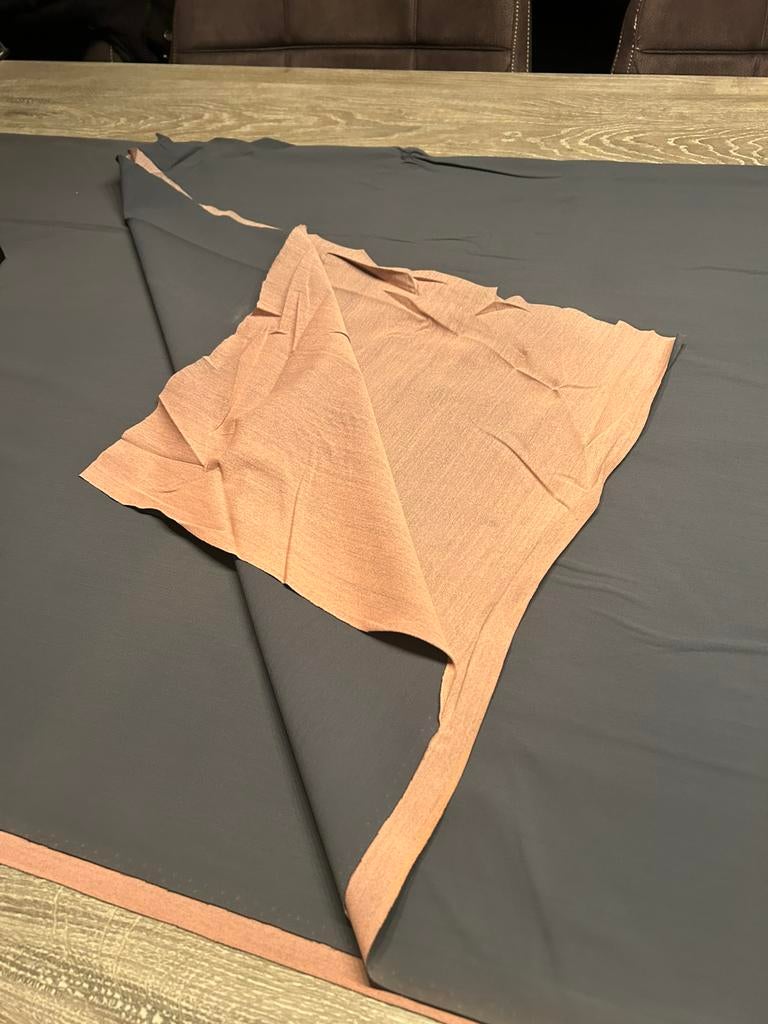 Restant stof loopgroep / grijs - bruin / 310 x 150 cm, 120 cm of meer, 200 cm of meer, Ophalen of Verzenden, Zo goed als nieuw