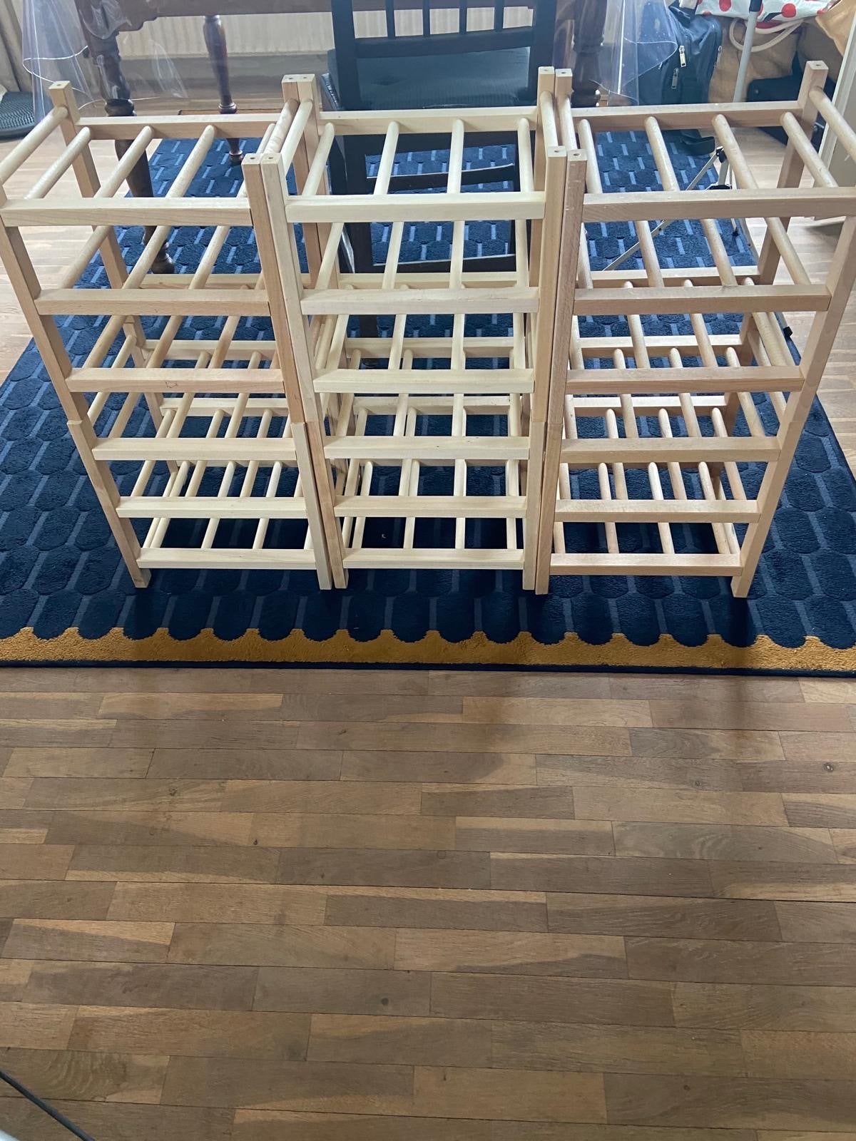 Ikea Hutten houten wijnrek - Stapelbaar en veelzijdig, Ophalen, 50 – 75, Zo goed als nieuw, 25 flessen of meer