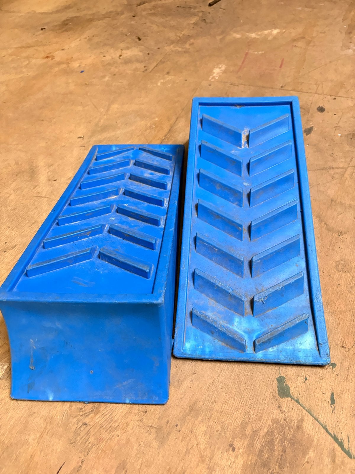 Blauwe oprijblokken, 10 cm hoog, Ophalen of Verzenden