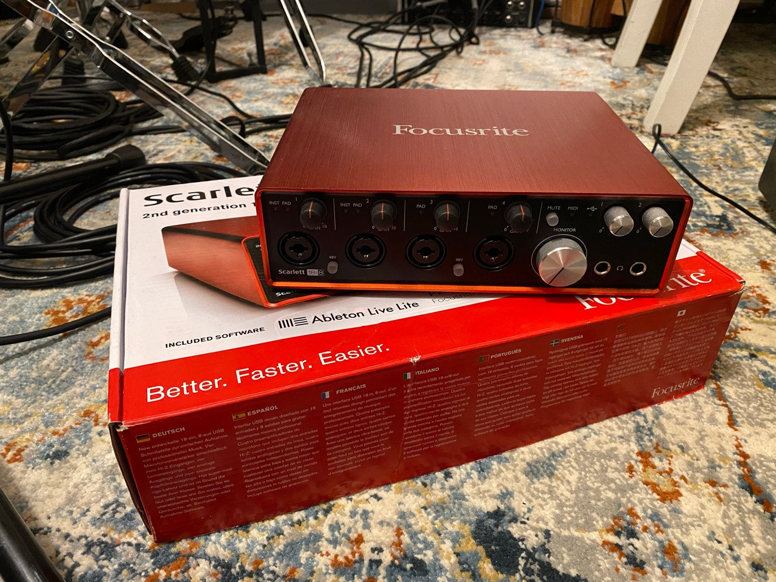 Focusrite Scarlett 18i8 2nd Gen USB Audio Interface, Muziek en Instrumenten, Ophalen of Verzenden, Zo goed als nieuw