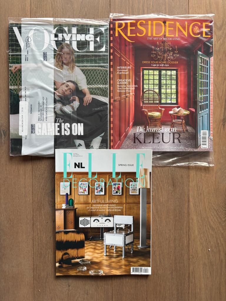 Vogue Living, Residence, Elle Decoration - Interieurbladen, Boeken, Tijdschriften en Kranten, Ophalen of Verzenden, Nieuw, Overige typen