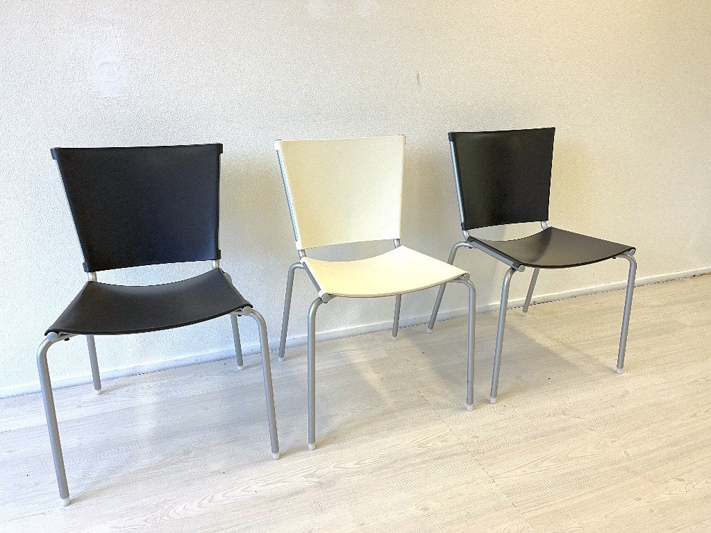3 italiaanse design stapelstoelen stoel D. Christian Gori, Gebruikt, Drie, ., Design