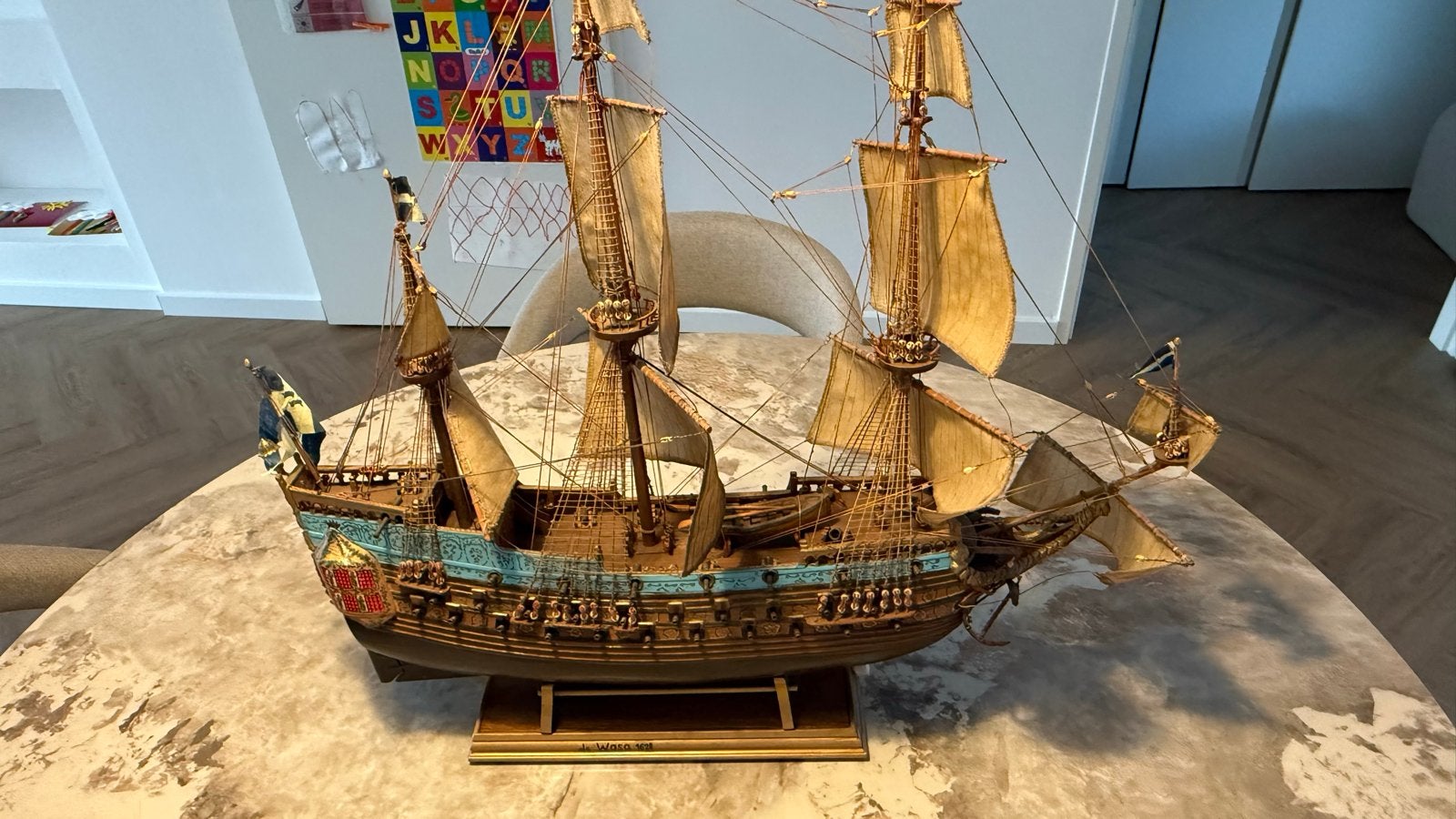 Prachtig handgemaakt model van het schip de Wasa 1628, Ophalen, Zo goed als nieuw, Groter dan 1:32, Overige merken