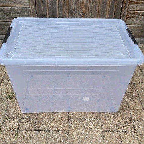 Grote opbergbak met sluitdeksel - 145 liter, Ophalen, Gebruikt, 40 tot 60 cm, 50 tot 75 cm