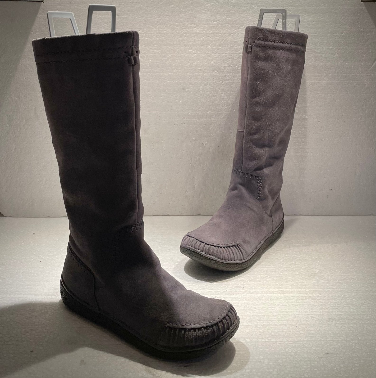 Clarks Comfort laarzen zachte warme voering grijs 39,5 / UK6, Ophalen of Verzenden, Zo goed als nieuw, Grijs, Hoge laarzen
