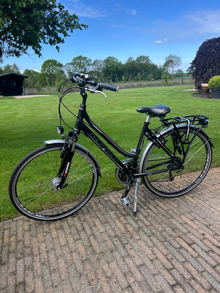 Thompson Sirocco damesfiets - Mat zwart, 24 versne, 56 cm of meer, Zo goed als nieuw, Meer dan 20 versnellingen, Ophalen