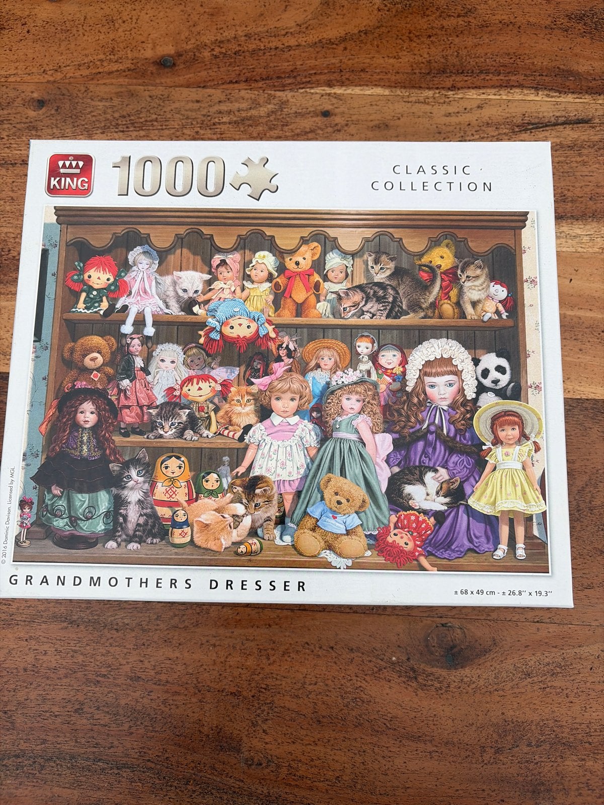 King Legpuzzel 1000 stukjes - Grandmother's Dresser, Ophalen of Verzenden, 500 t/m 1500 stukjes, Zo goed als nieuw, Legpuzzel