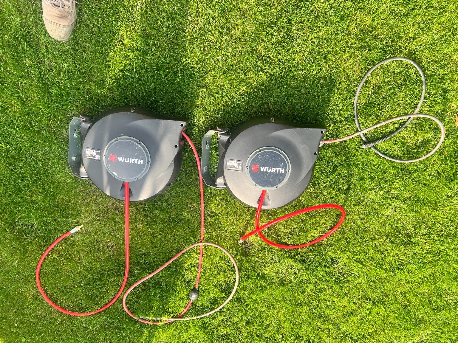 Wurth luchtslang haspels 2x 11 meter, 100 liter of meer, Ophalen, Zo goed als nieuw