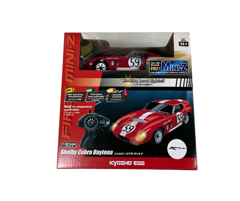 Kyosho First Mini-Z 1:28 Shelby Cobra Daytona No.59, Hobby en Vrije tijd, Modelbouw | Radiografisch | Auto's, Ophalen of Verzenden