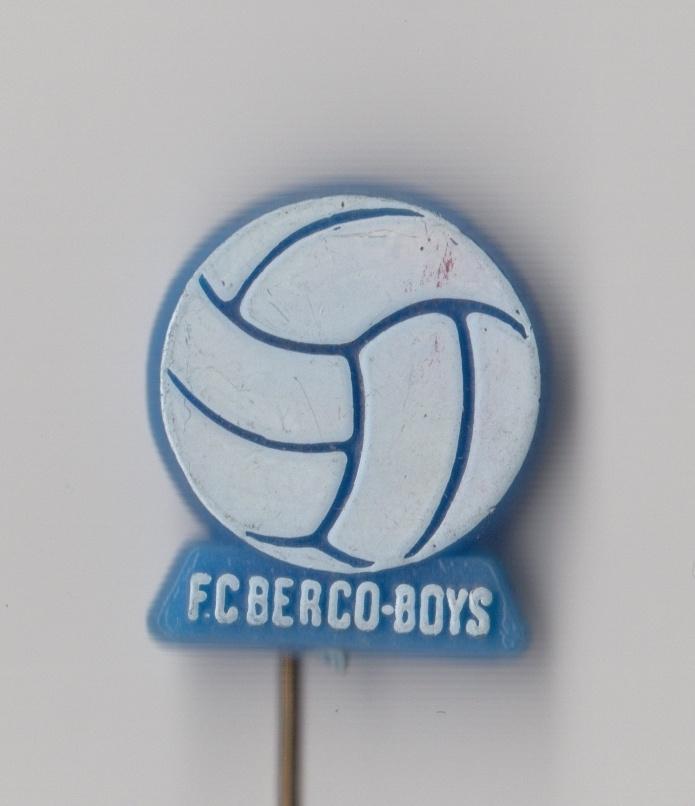 Voetbal FC Berco Boys Blauw speldje, Gebruikt, Niet vindbaar, Niet vindbaar, Speldje of Pin
