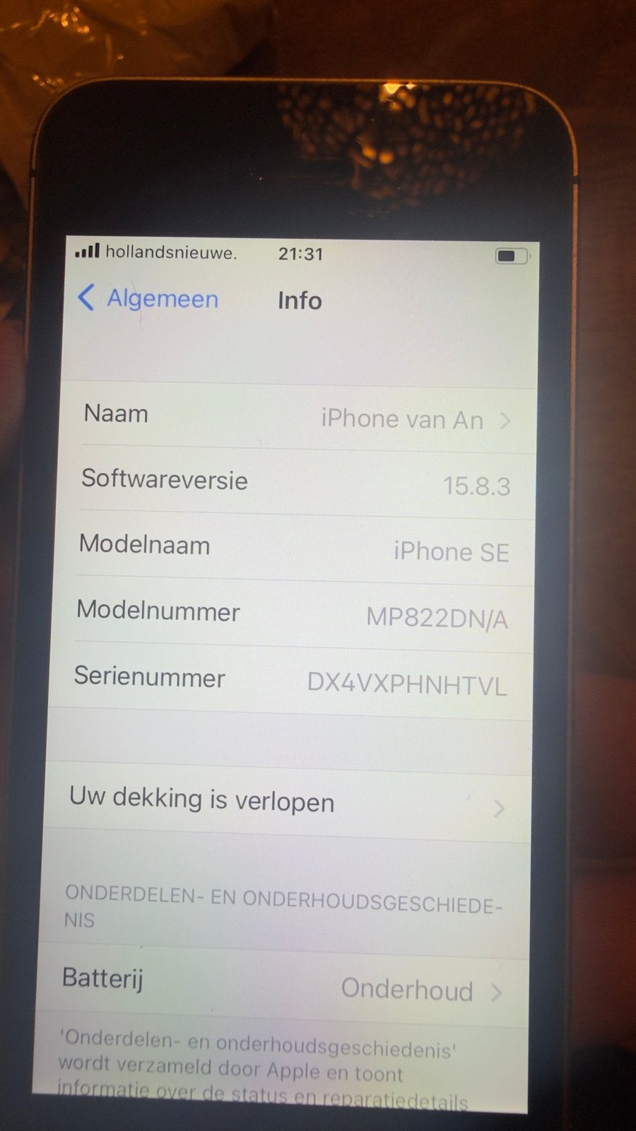 Apple iPhone SE (1e gen) 16GB - Goed werkend, 79proc. batt., Telecommunicatie, Gebruikt, 16 GB, IPhone SE (2016), Ophalen of Verzenden