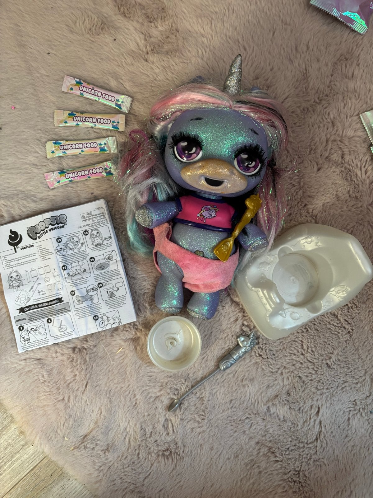 Poopsie Slime Unicorn en 4 zakjes eten, Ophalen of Verzenden, Gebruikt, Overige typen