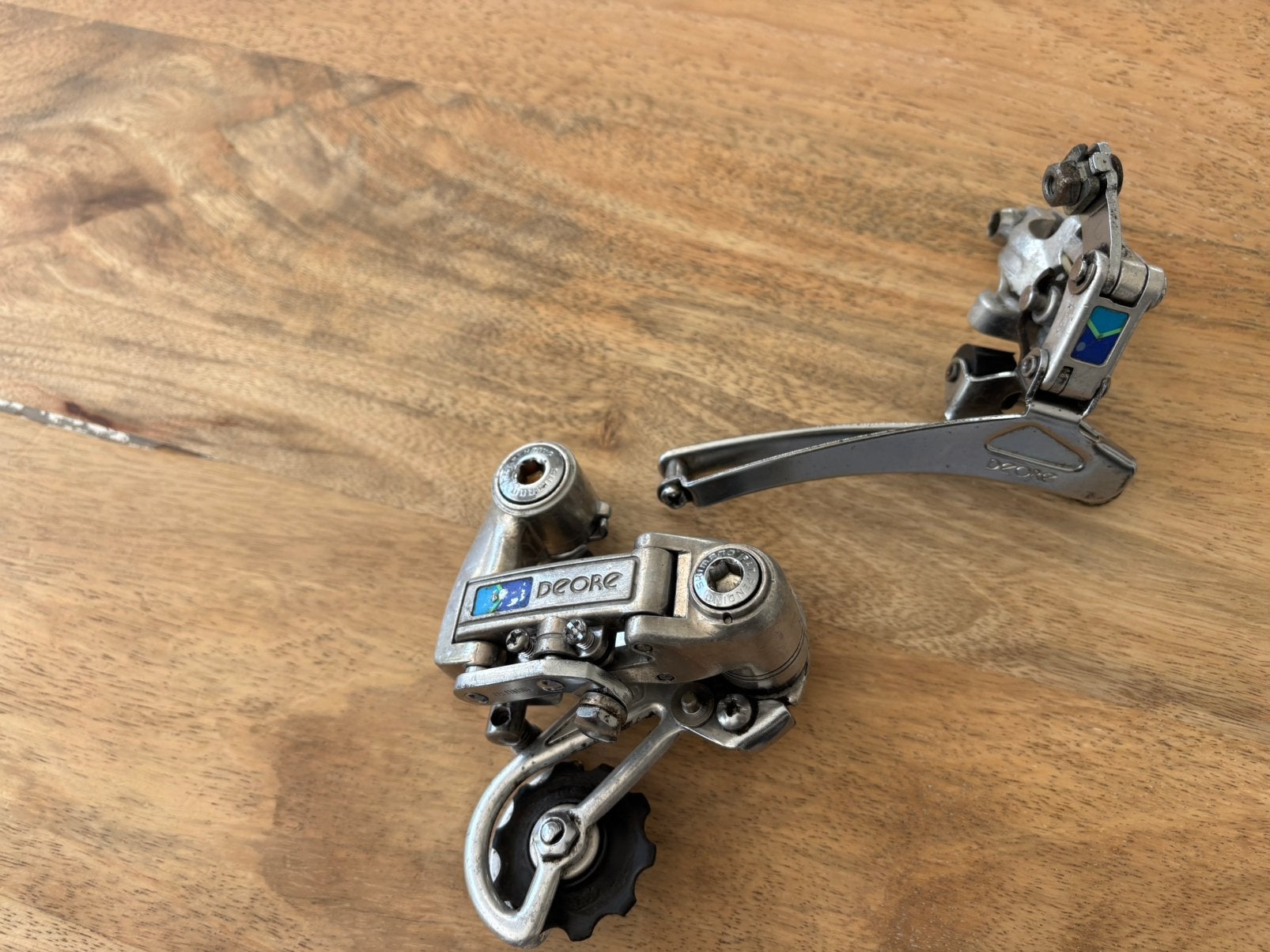 Shimano Deore "Deer Head" set - 1e generatie 1981/1983, Fietsen en Brommers, Gebruikt, Staal, Ophalen of Verzenden, Derailleur of Ketting