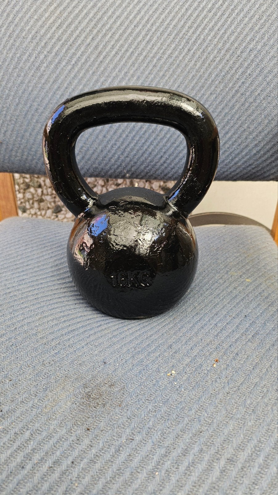 Kettlebell 16KG - Zwart, Ophalen of Verzenden, Gebruikt, Benen, Kettlebell
