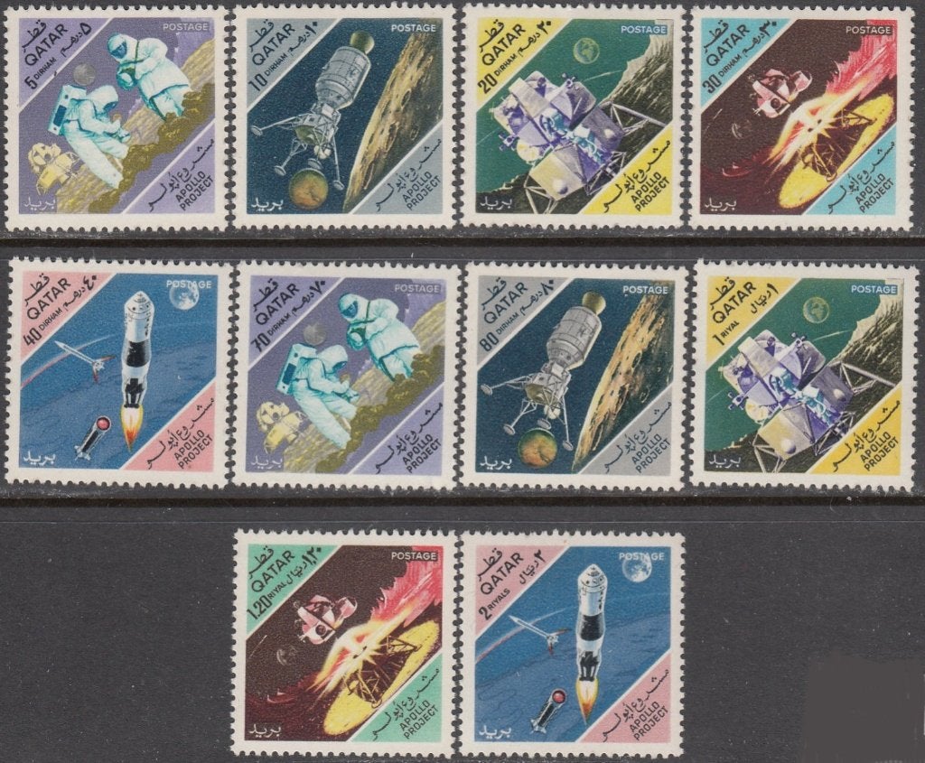 Qatar Michel 302/311 Apollo Maanlanding Programma 1967, Verzenden, Postfris, Midden-Oosten
