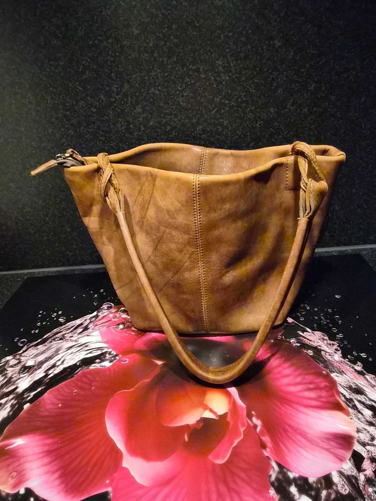 Fred de la Bretoniere shopper, bruin leer, Ophalen of Verzenden, Gebruikt, Bruin, Shopper
