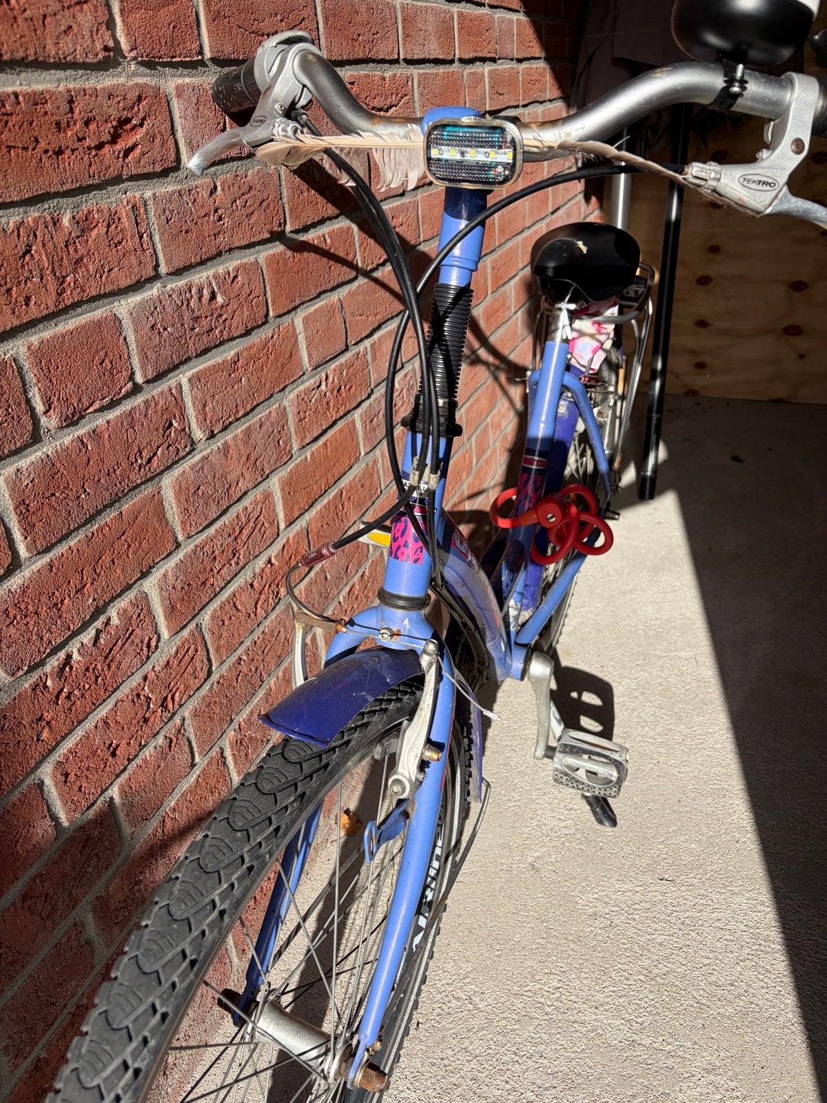 Gazelle Chamonix 24 inch meisjes fiets - Blauw, Fietsen en Brommers, Ophalen, Gebruikt, Velgrem, Versnellingen