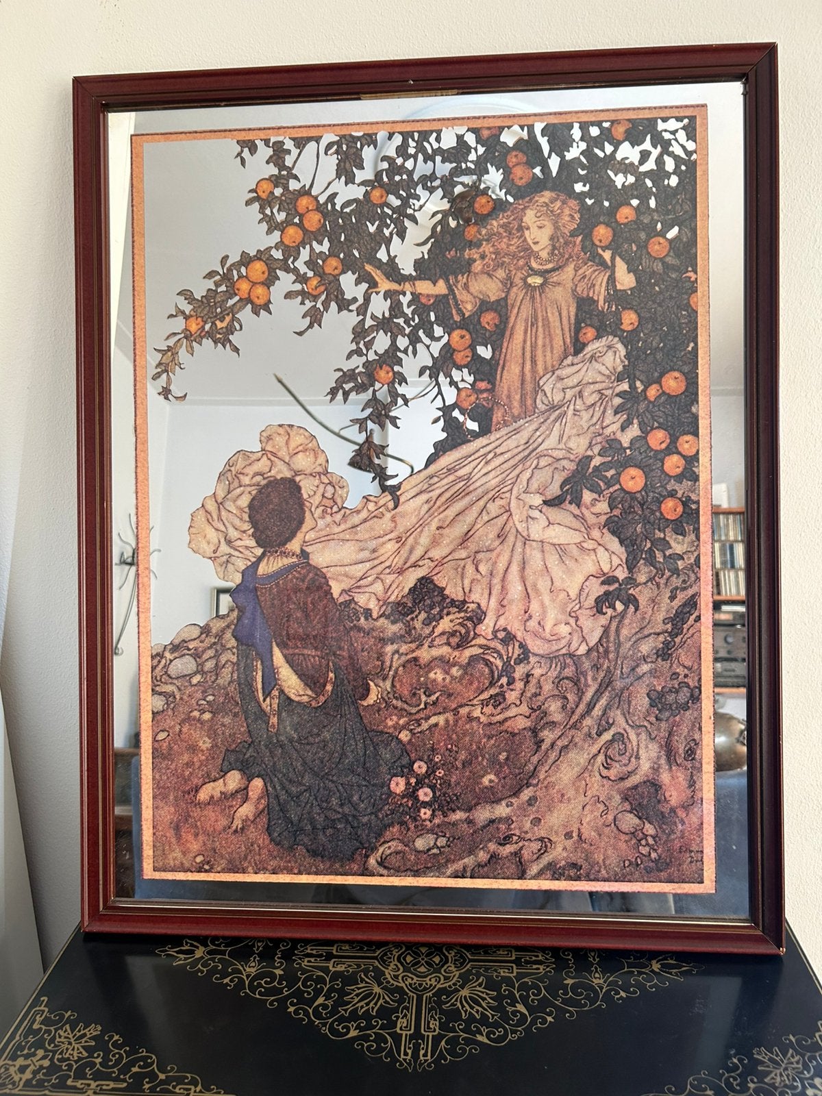 Spiegel met Dulac's "De Tuin van het Paradijs", Ophalen of Verzenden
