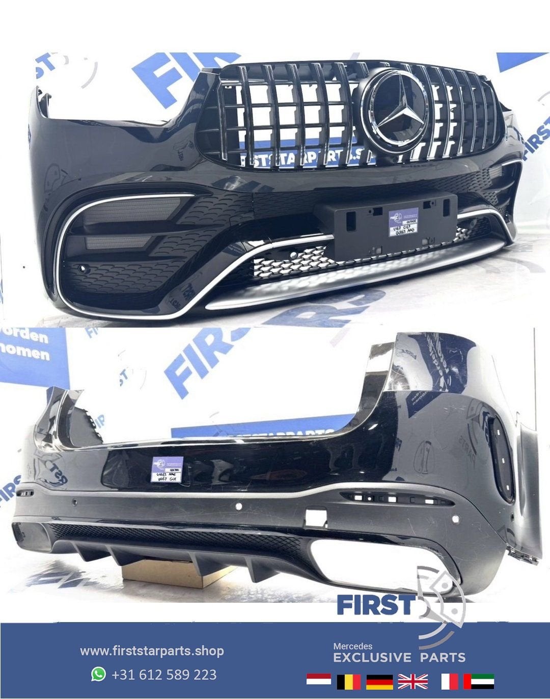 W167 GLE63 AMG PAKKET BUMPER SET V167 C167 GLE 63 AMG VOORBU, Gebruikt, -, Ophalen of Verzenden, Bumper