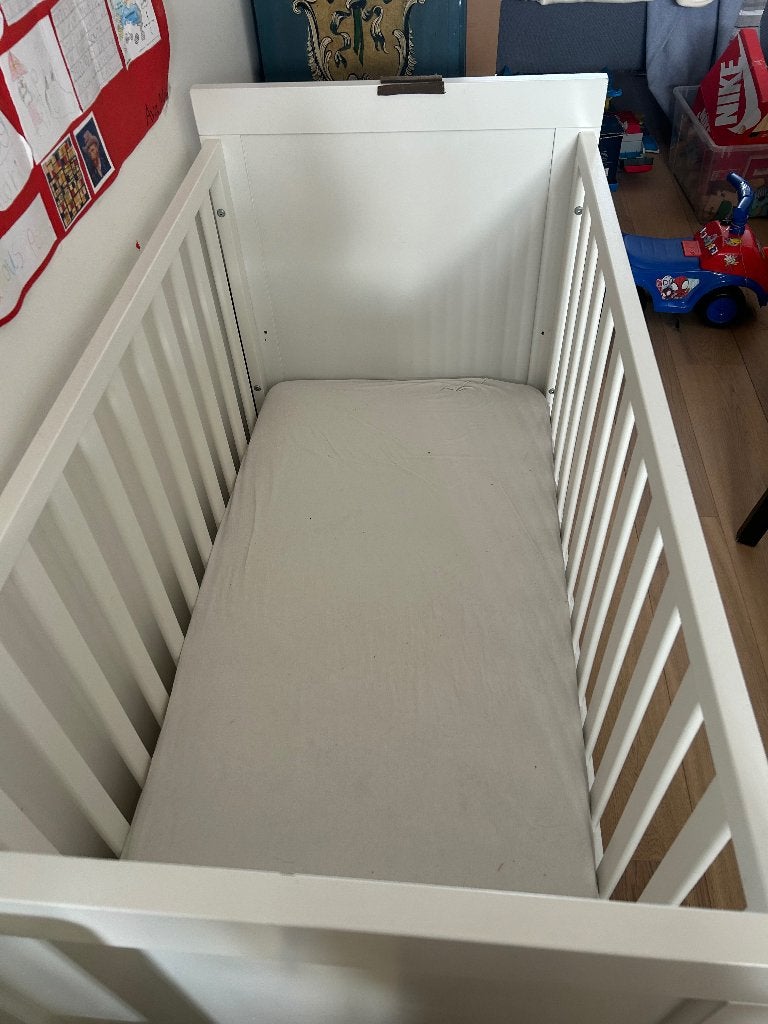 Bopita toddler bed white (plus mattress), Ophalen, Gebruikt, Minder dan 140 cm, Minder dan 70 cm