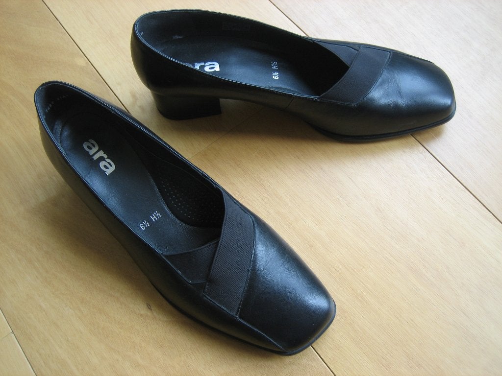 Nieuw! Zwarte leren comfortschoenen ARA 39-40, H1/2 snazzeys, Verzenden, Nieuw, Ara comfort, Instappers
