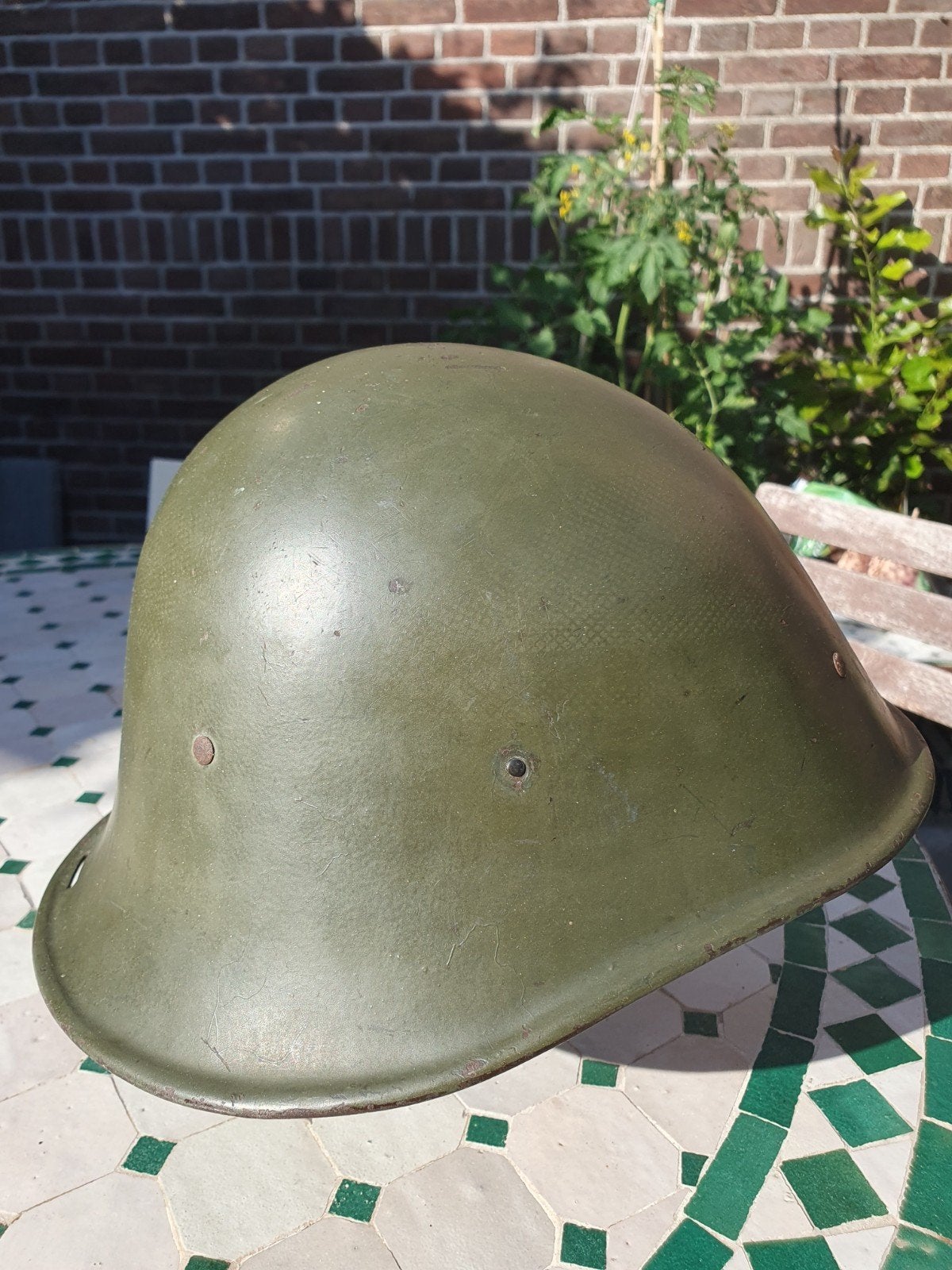 Nederlandse m27 helm in prachtige staat, Ophalen of Verzenden, Nederland, Helm of Baret