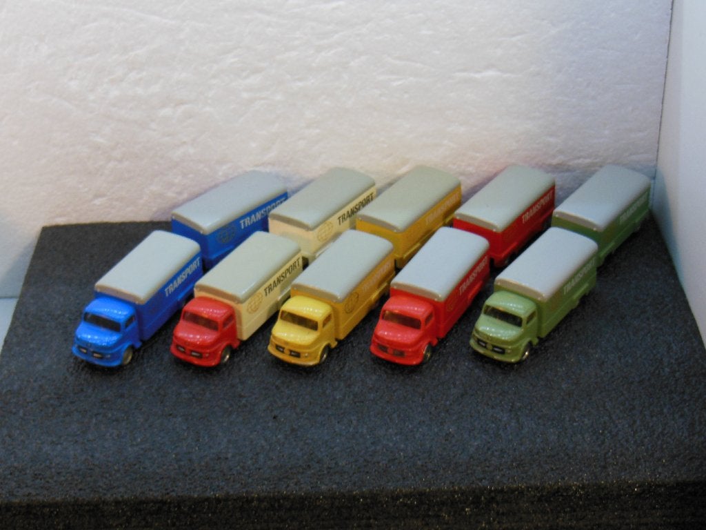 LEGO 652 - 5 x TRANSPORT+ Aanhang  Compleet 1:87; OPRUIMING, Hobby en Vrije tijd, Ophalen of Verzenden, Gebruikt, Bus of Vrachtwagen