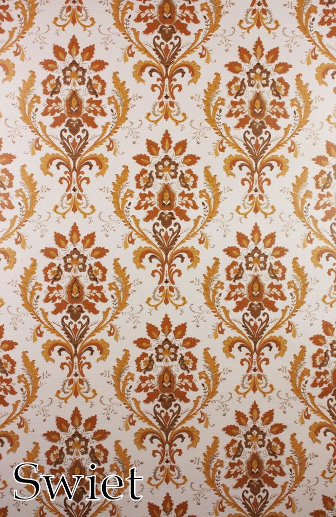 5951 Vintage barok wallpaper goud bruin klassiek Swiet, Huis en Inrichting, Verzenden, Minder dan 10 m², Bruin