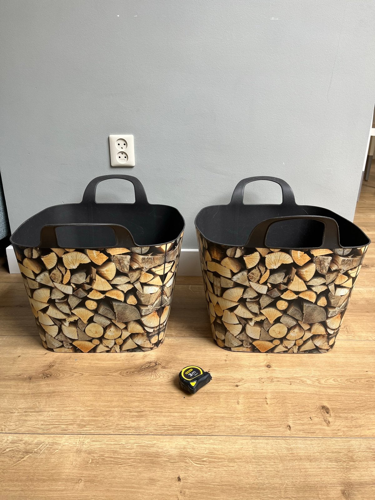 ==GAAF== Opbergmanden met houtlook bakken kratten kisten, Gebruikt, 50 tot 100 cm, Ophalen of Verzenden, 5 – 50