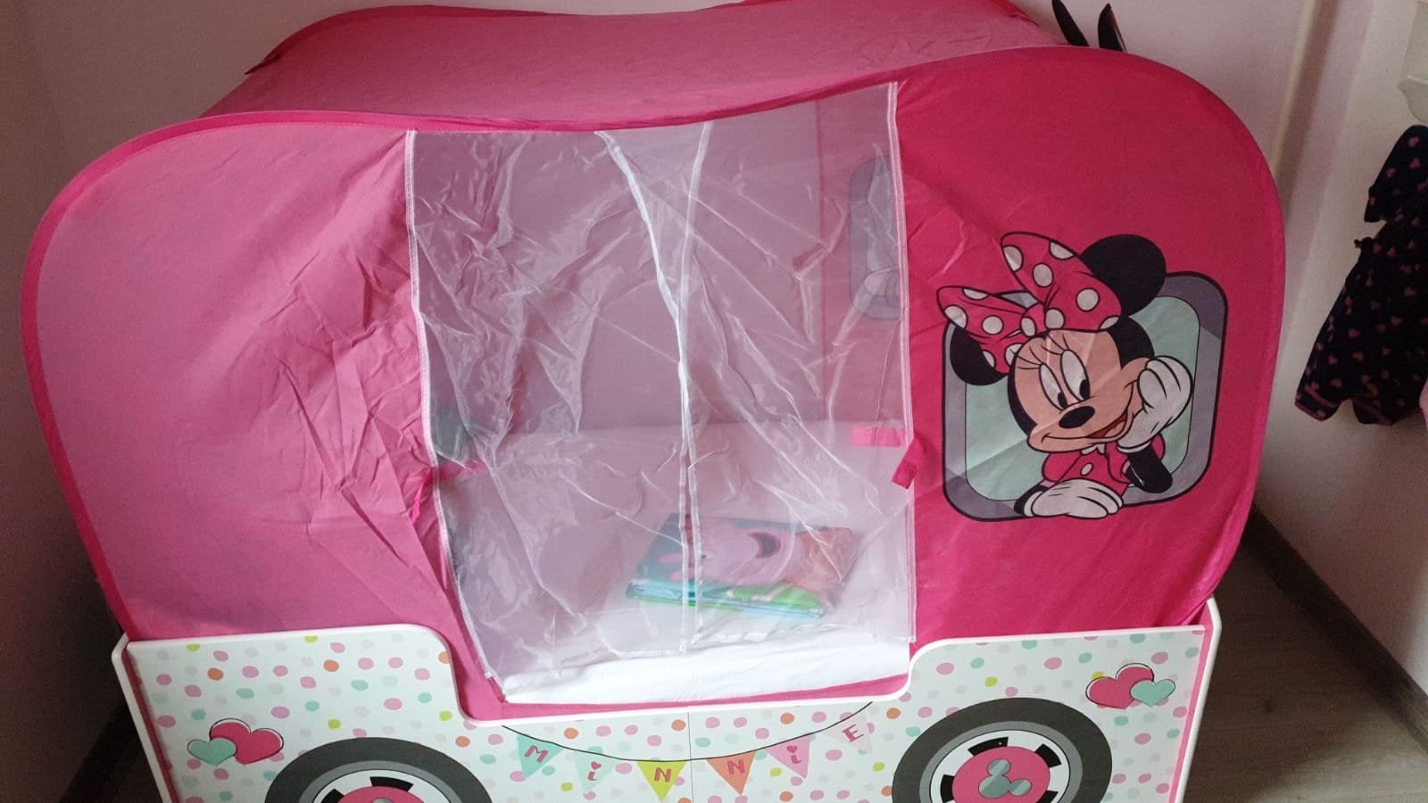 Minnie Mouse Peuterbed - Zo goed als nieuw, Ophalen, 90 cm, Eenpersoons, Wit