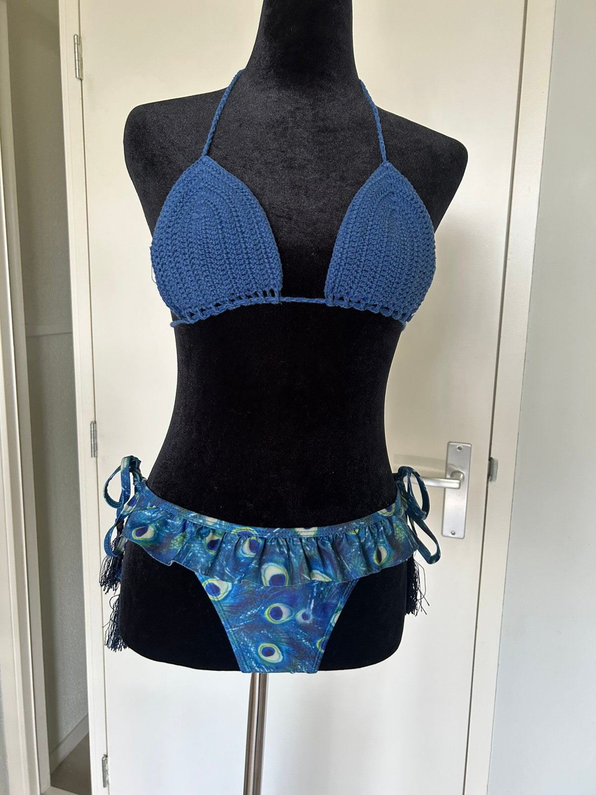 Pauwen bikini broekje, Ophalen of Verzenden, Zo goed als nieuw, Blauw, Bikini