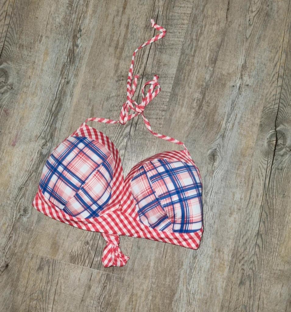Hema Bikini Top Maat L - Rood/Wit Geruit, Ophalen of Verzenden, Bikini, Gedragen, Hema