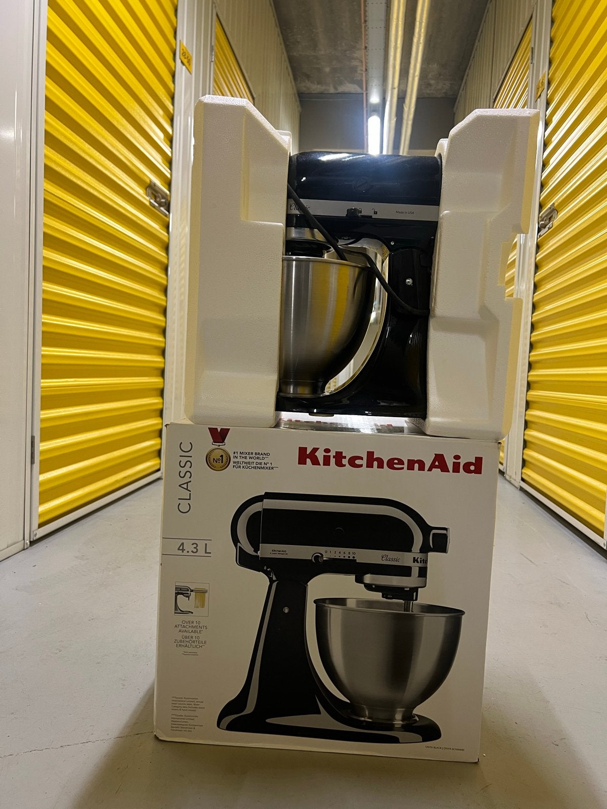KitchenAid Classic Stand Mixer 4.3L - Zwart (Zo goed als nie, Witgoed en Apparatuur, Keukenmixers, 4 liter of meer, Ophalen of Verzenden