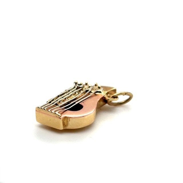 Tricolor gouden bedel Citer, Overige merken, Gebruikt, Verzenden, Lucas juwelier