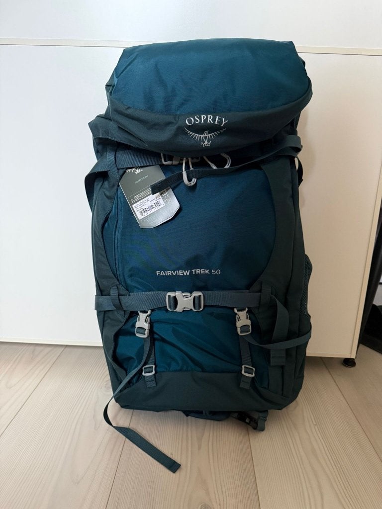 Osprey farview 50l petrol, Ophalen of Verzenden, Nieuw, Groen, 30 cm of meer