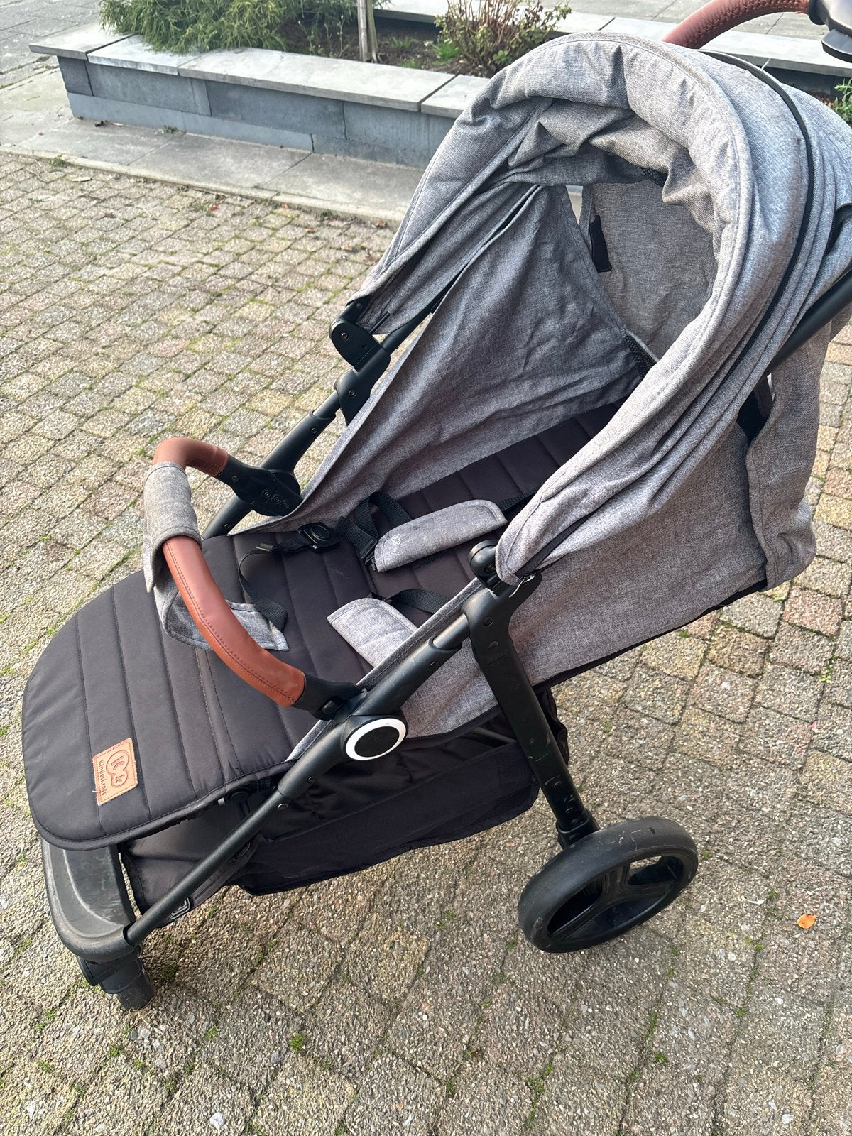 Kinderwagen/Buggy - Grijs met Zwart, Ophalen, Zo goed als nieuw, Overige merken, Verstelbare rugleuning