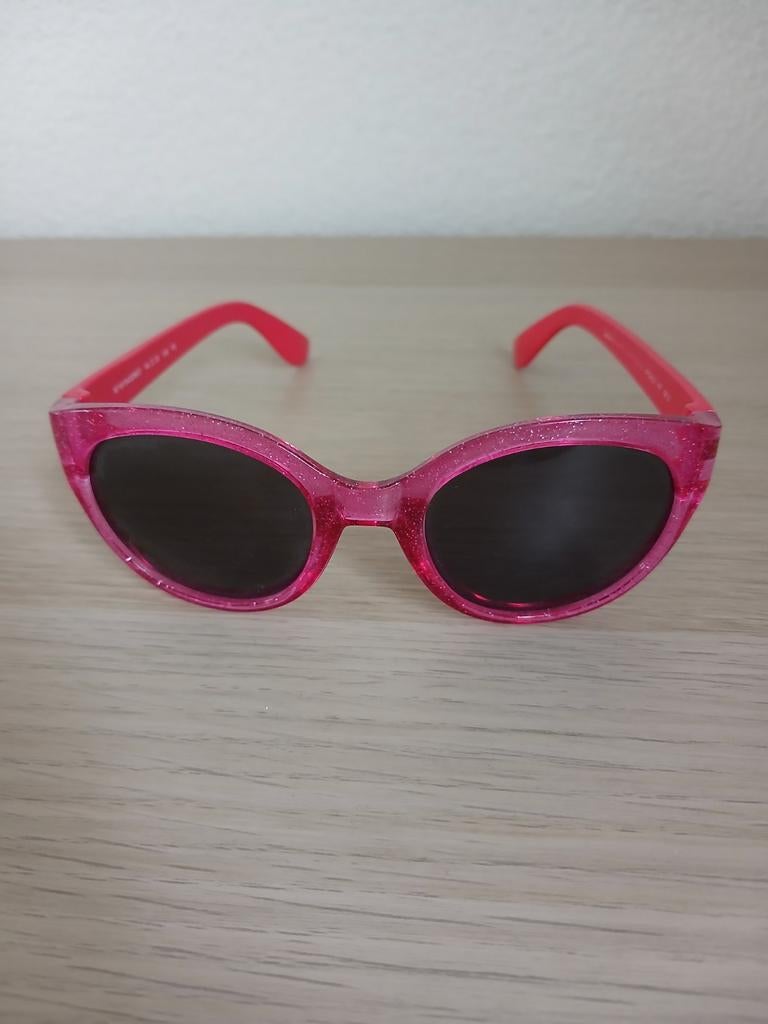 Roze kinderzonnebril met glitters - Zo goed als nieuw!, Ophalen of Verzenden