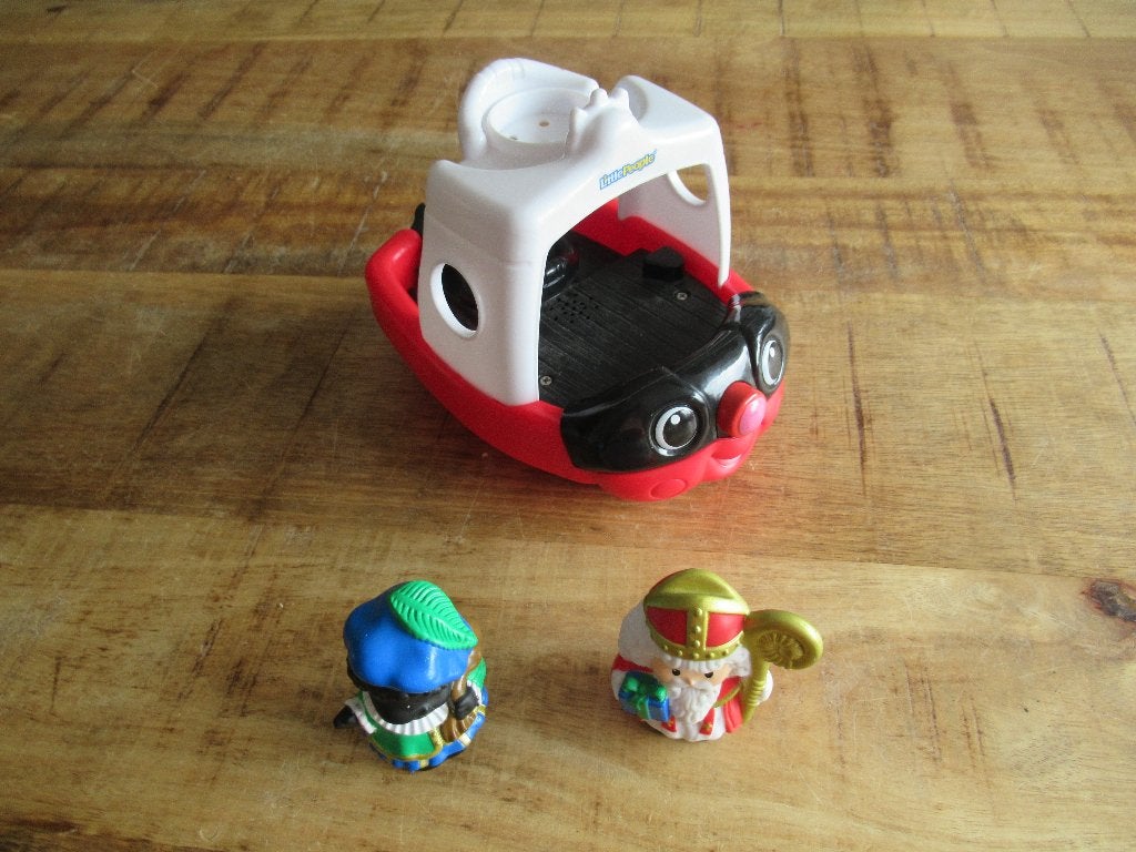 Fisher Price Little People sinterklaas boot set met muziek, Ophalen of Verzenden, Zo goed als nieuw