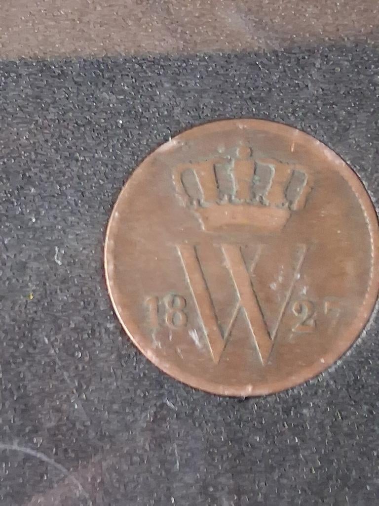 Hale Cent Willem 1  1827, Ophalen of Verzenden, Koning Willem I, 1 cent