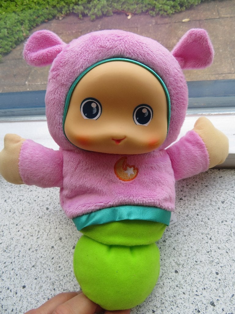Pink Glo Worm Gloeiworm merk Playskool Hasbro + slaapliedje, Met label, Overige typen, Ophalen of Verzenden, Zo goed als nieuw