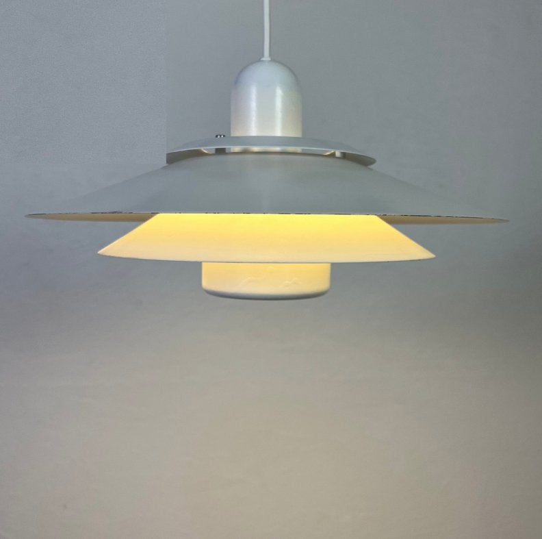 Louis Poulsen stijl - Vintage Deense Design Hanglamp, Gebruikt, Mid century Modern, Vintage Design, Space age, Deens Design, Metaal