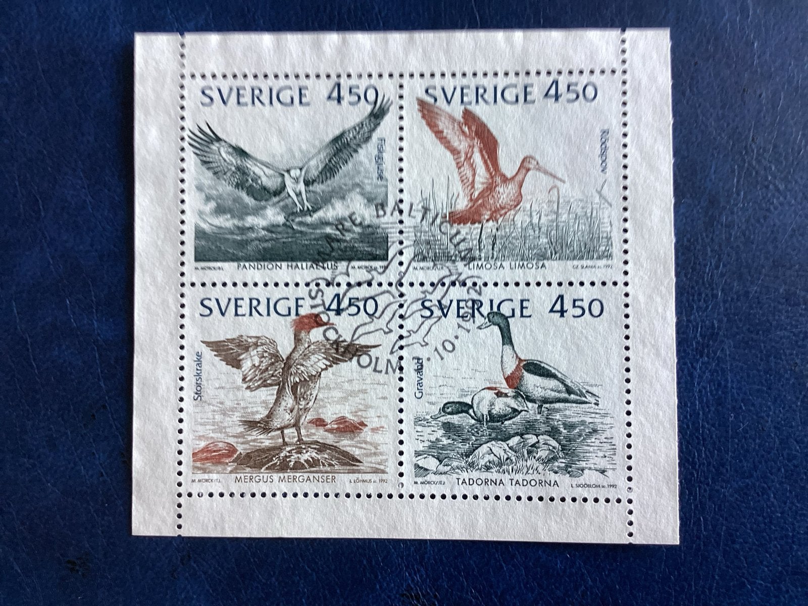 Zweden 1992- Mi.1742/45- Vogels, Ophalen of Verzenden, Zweden, Gestempeld