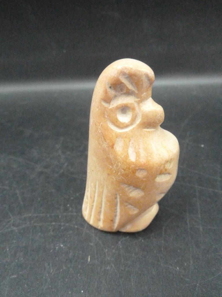 Handgesneden zeepsteen beeldje uil Afrika, Verzamelen, Beelden en Beeldjes, Ophalen of Verzenden, Nieuw, Dier