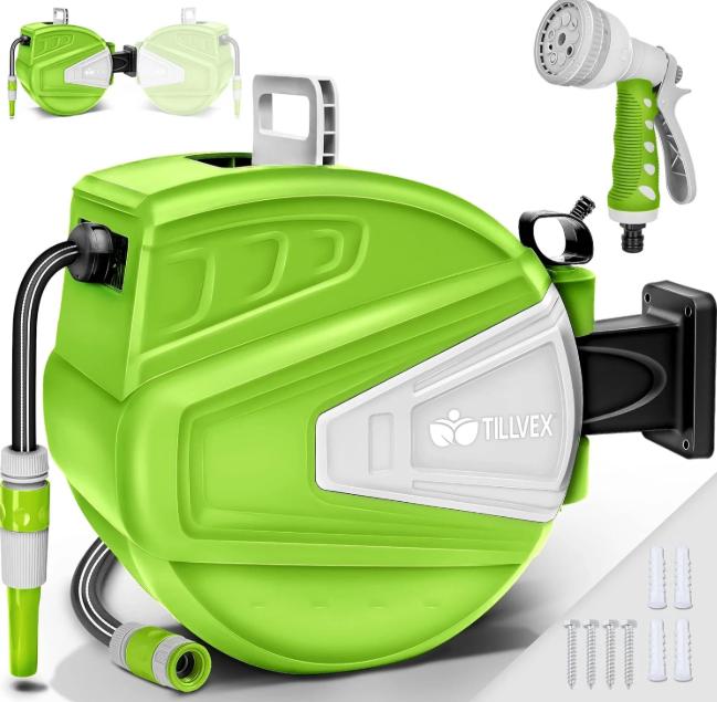 Tuinslang met haspel - 30 meter, Tuin en Terras, Ophalen of Verzenden, Nieuw, Tuinslang