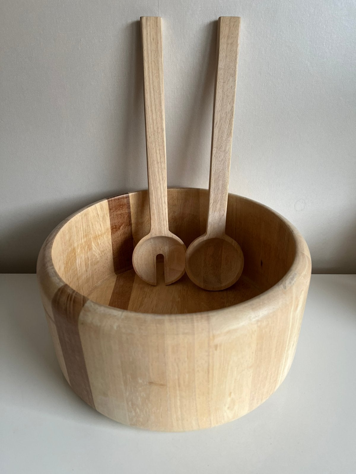 Fins Design Arabia Woodline Saladeschaal Bestek Marco Lindh, Ophalen of Verzenden, Zo goed als nieuw, Hout, Schaal