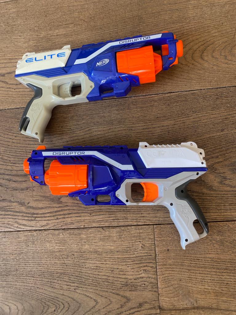 Nerf Elite Disruptor Blasters (2 stuks), Ophalen of Verzenden, Gebruikt, Jongen of Meisje