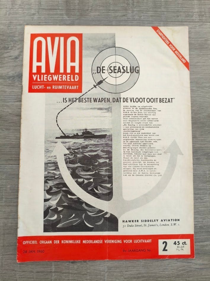 Avia vliegwereld – 9e jaargang nr.2 ( Januari 1960 ), Verzamelen, Ophalen of Verzenden, Gebruikt, Boek of Tijdschrift